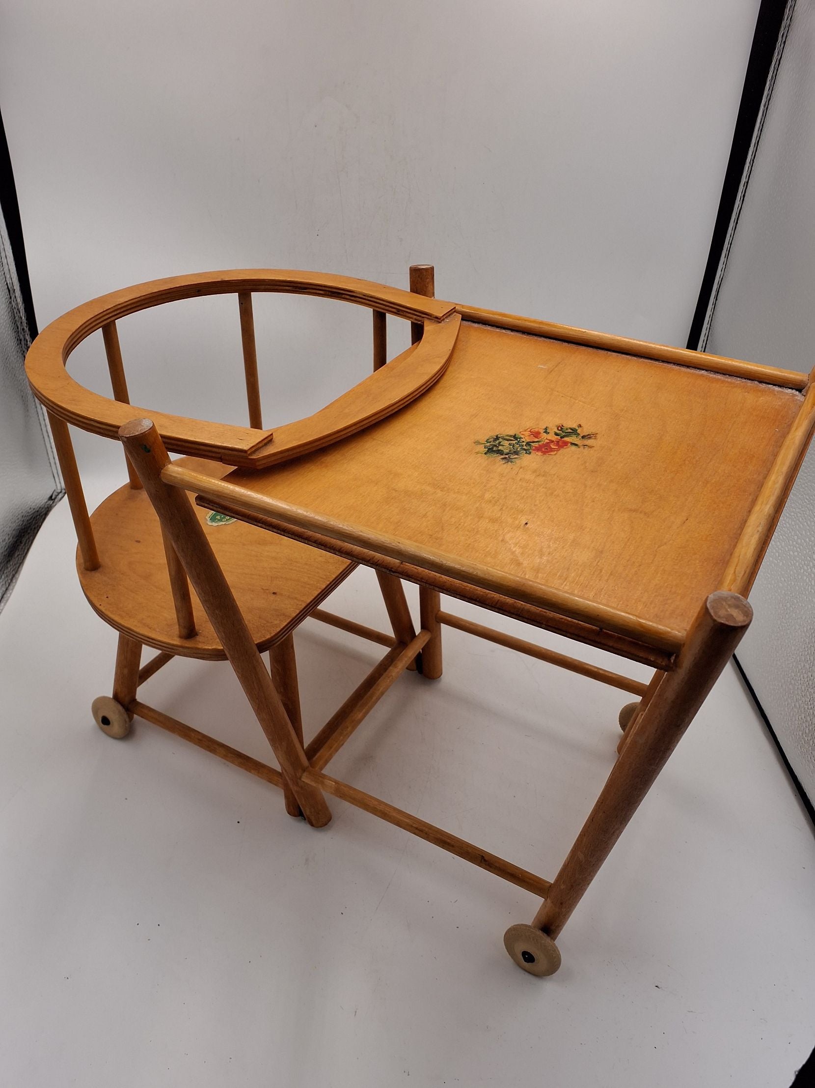 Retro dukke højstol